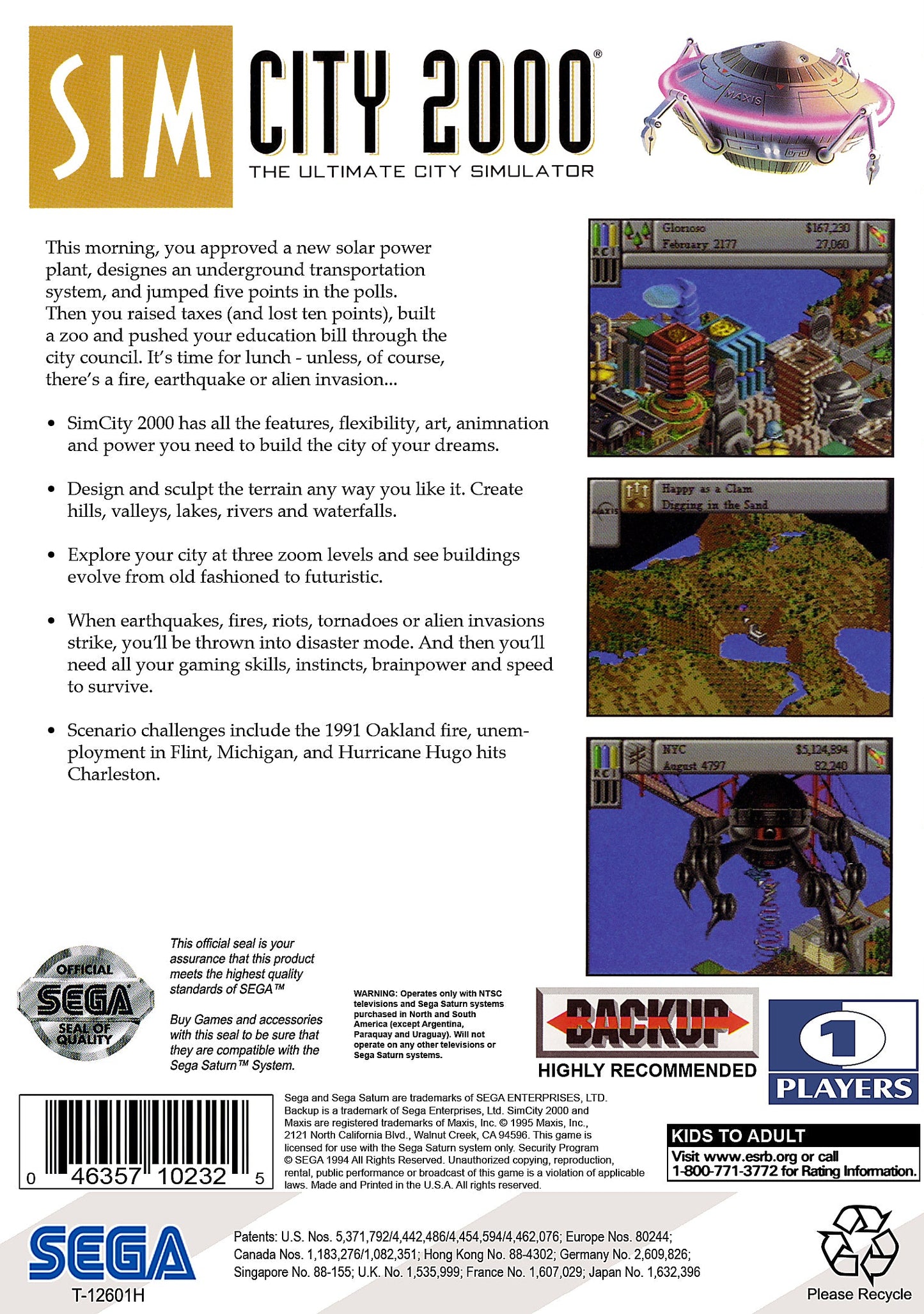 SimCity 2000 Sega Saturn