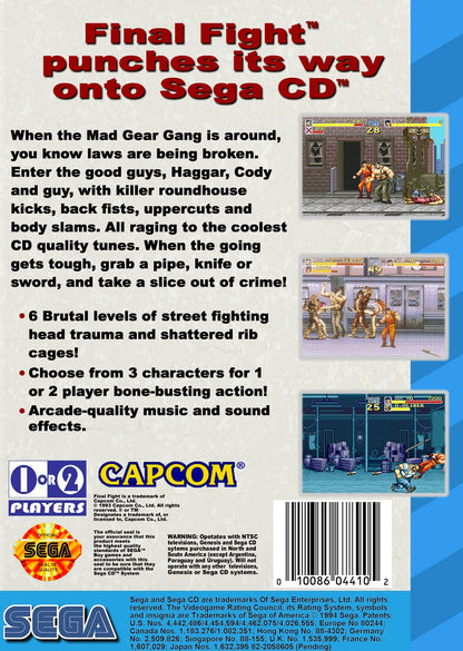 Final Fight CD Sega CD