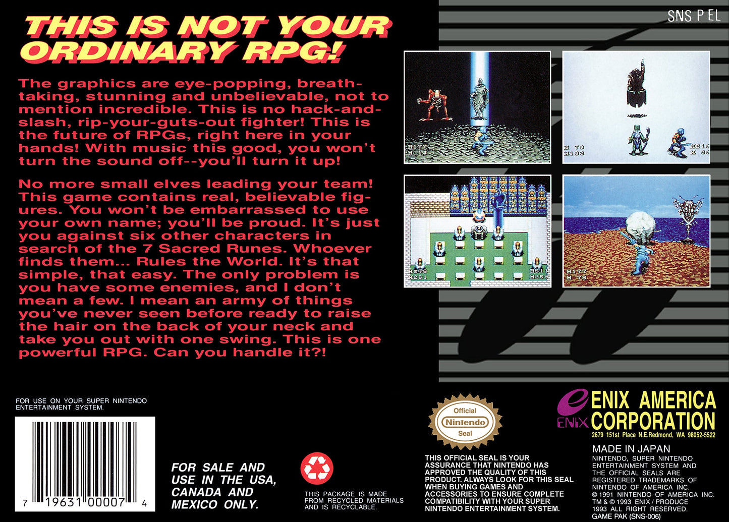 The 7th Saga Super Nintendo