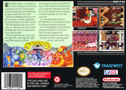 Battletoads In Battlemaniacs Super Nintendo