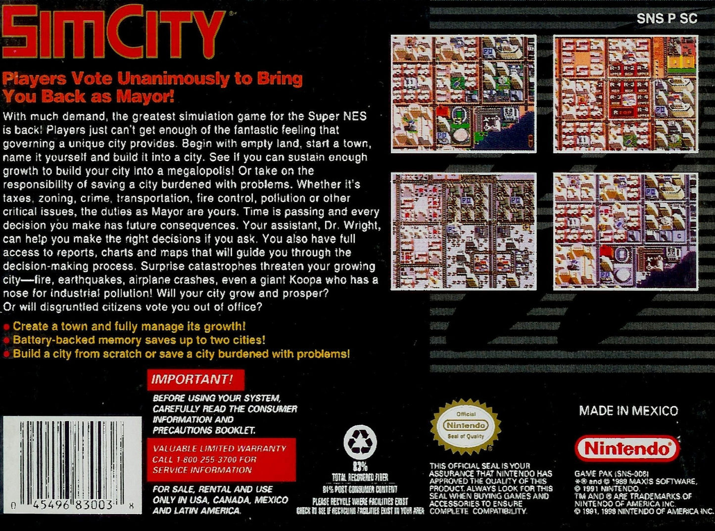 SimCity Super Nintendo