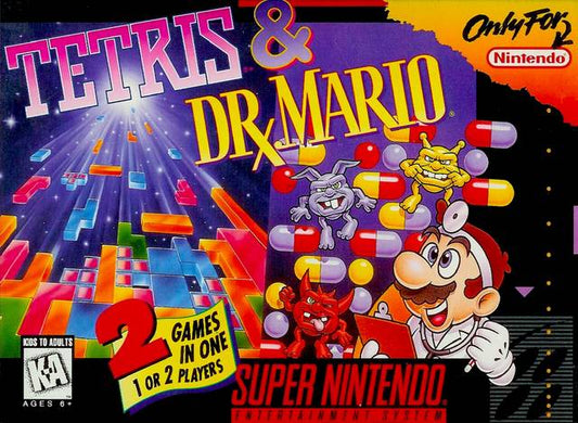 Tetris and Dr. Mario Super Nintendo