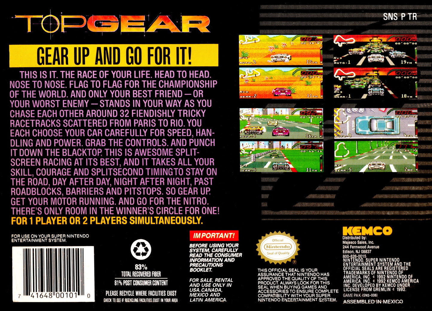 Top Gear Super Nintendo