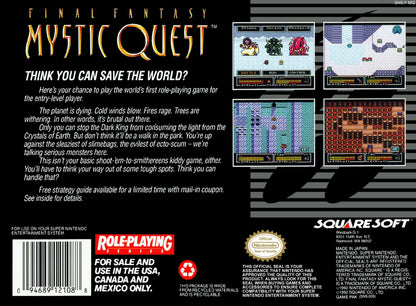 Final Fantasy Mystic Quest Super Nintendo