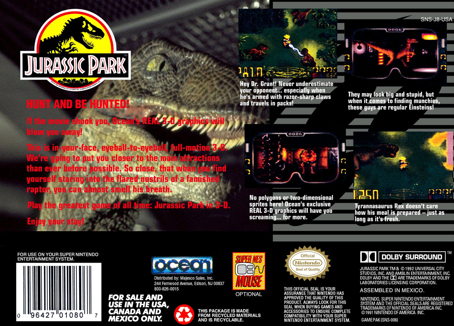 Jurassic Park Super Nintendo