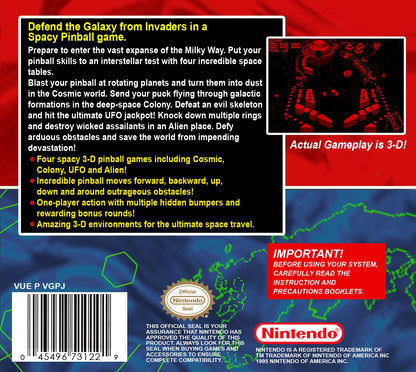 Galactic Pinball Virtual Boy