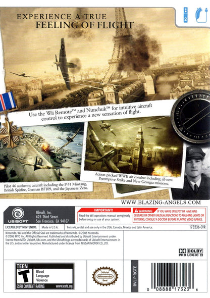 Blazing Angels Squadrons Of WWII Wii