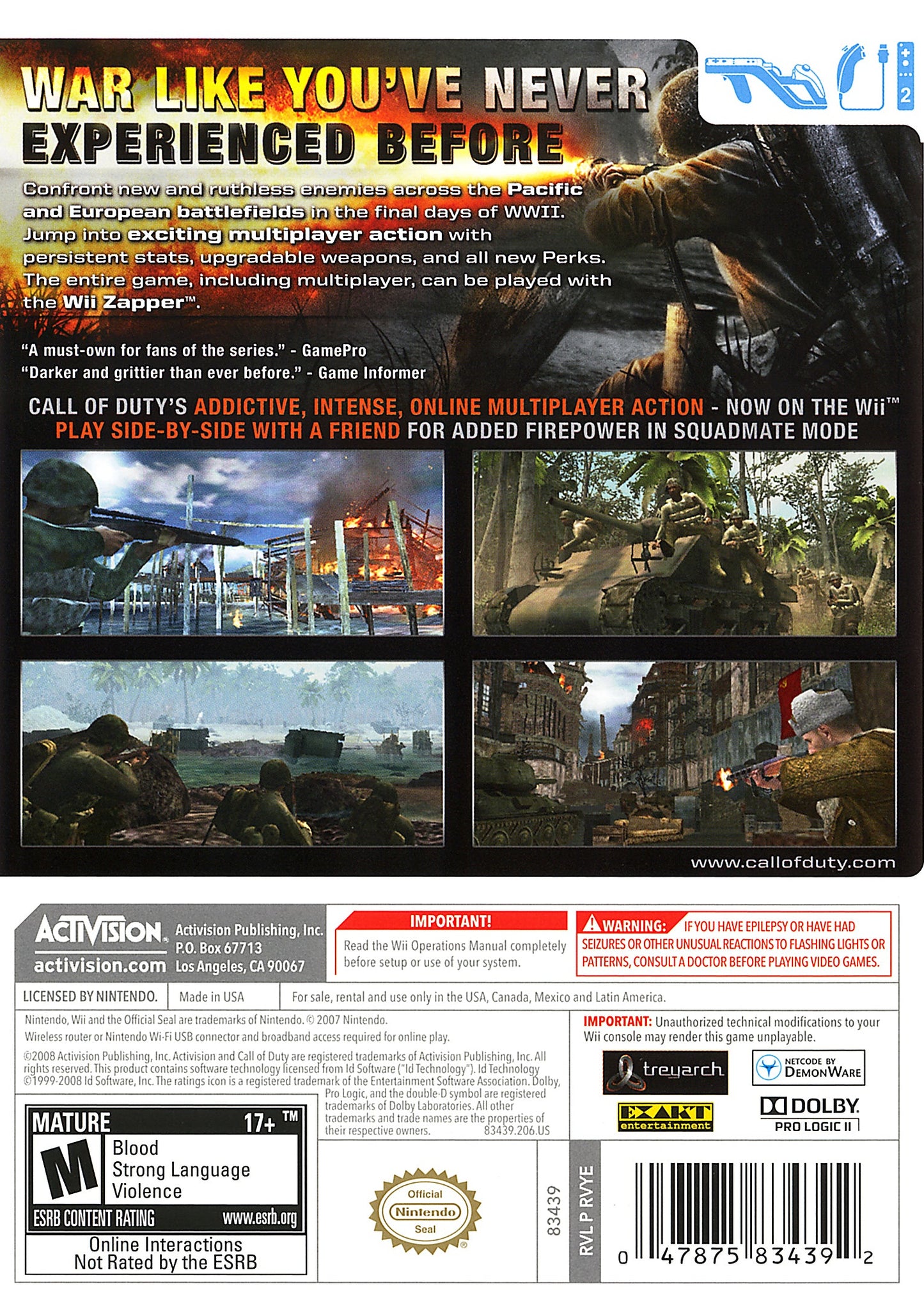 Call Of Duty World At War Wii