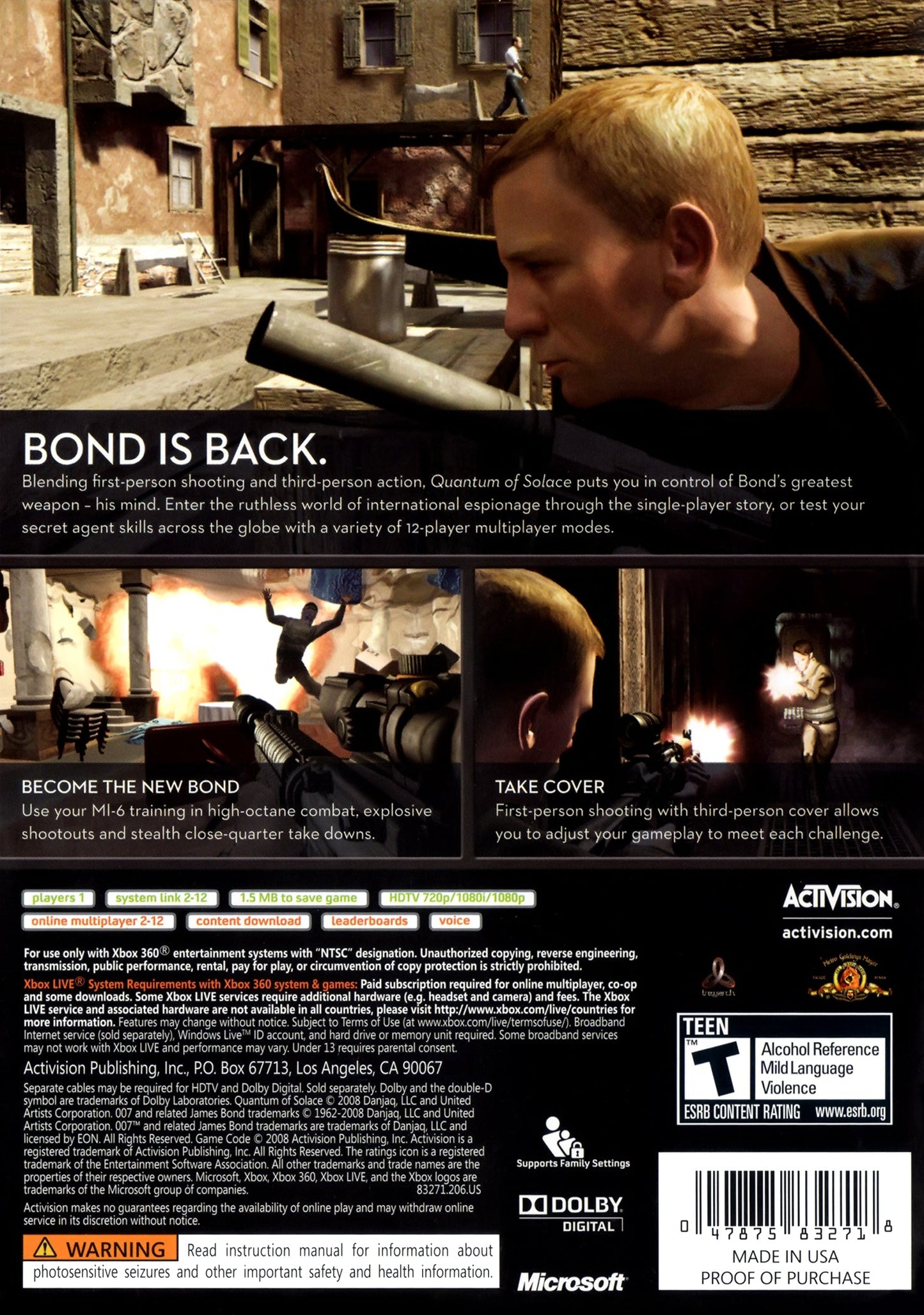 007 Quantum of Solace Xbox 360