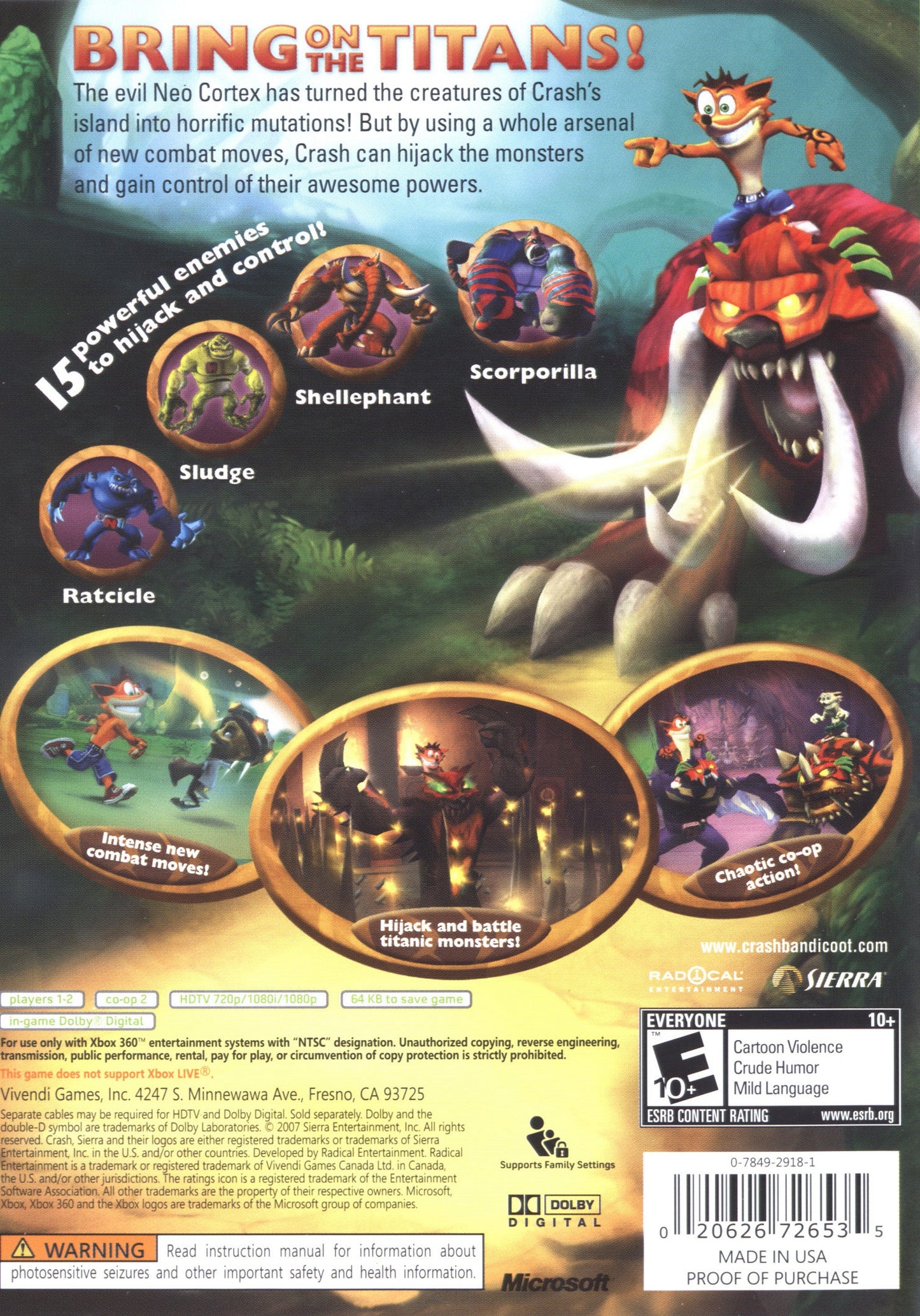 Crash of the Titans Xbox 360