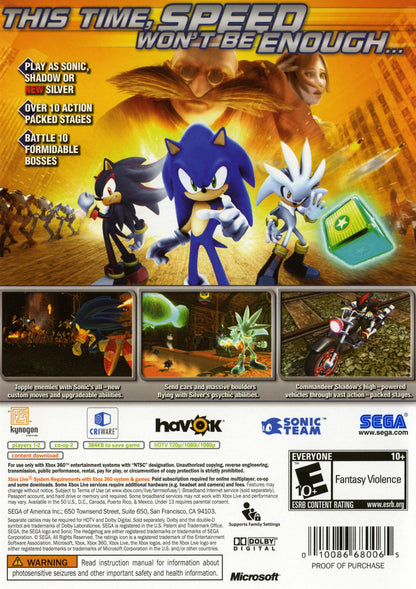 Sonic The Hedgehog Xbox 360