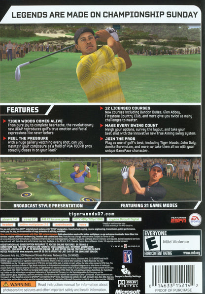 Tiger Woods 2007 Xbox 360