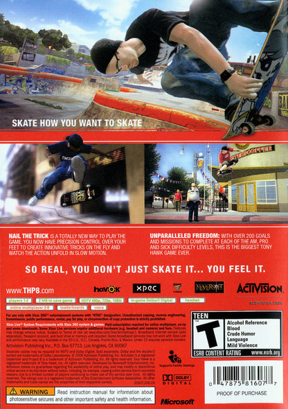Tony Hawk Project 8 Xbox 360