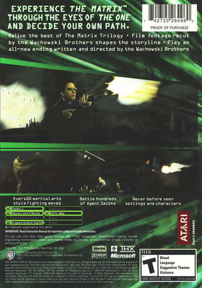 The Matrix Path of Neo Xbox