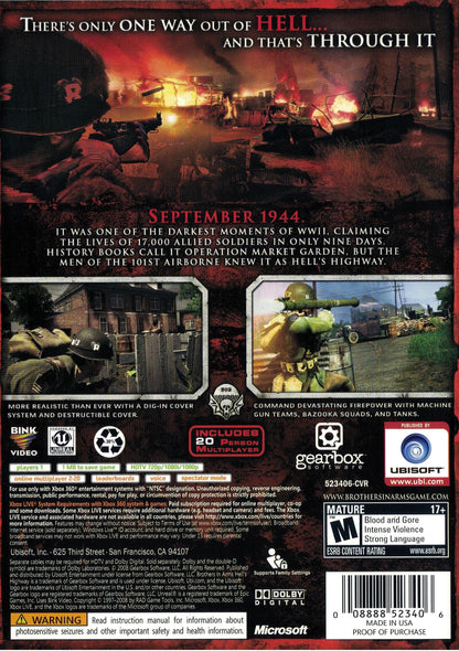Brothers in Arms Hell's Highway Xbox 360
