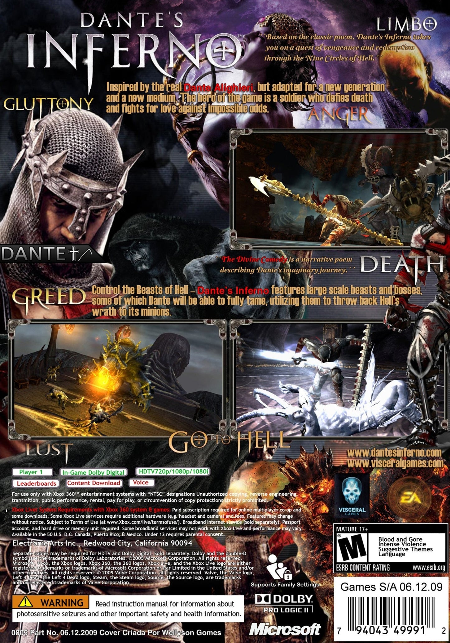 Dante's Inferno Xbox 360
