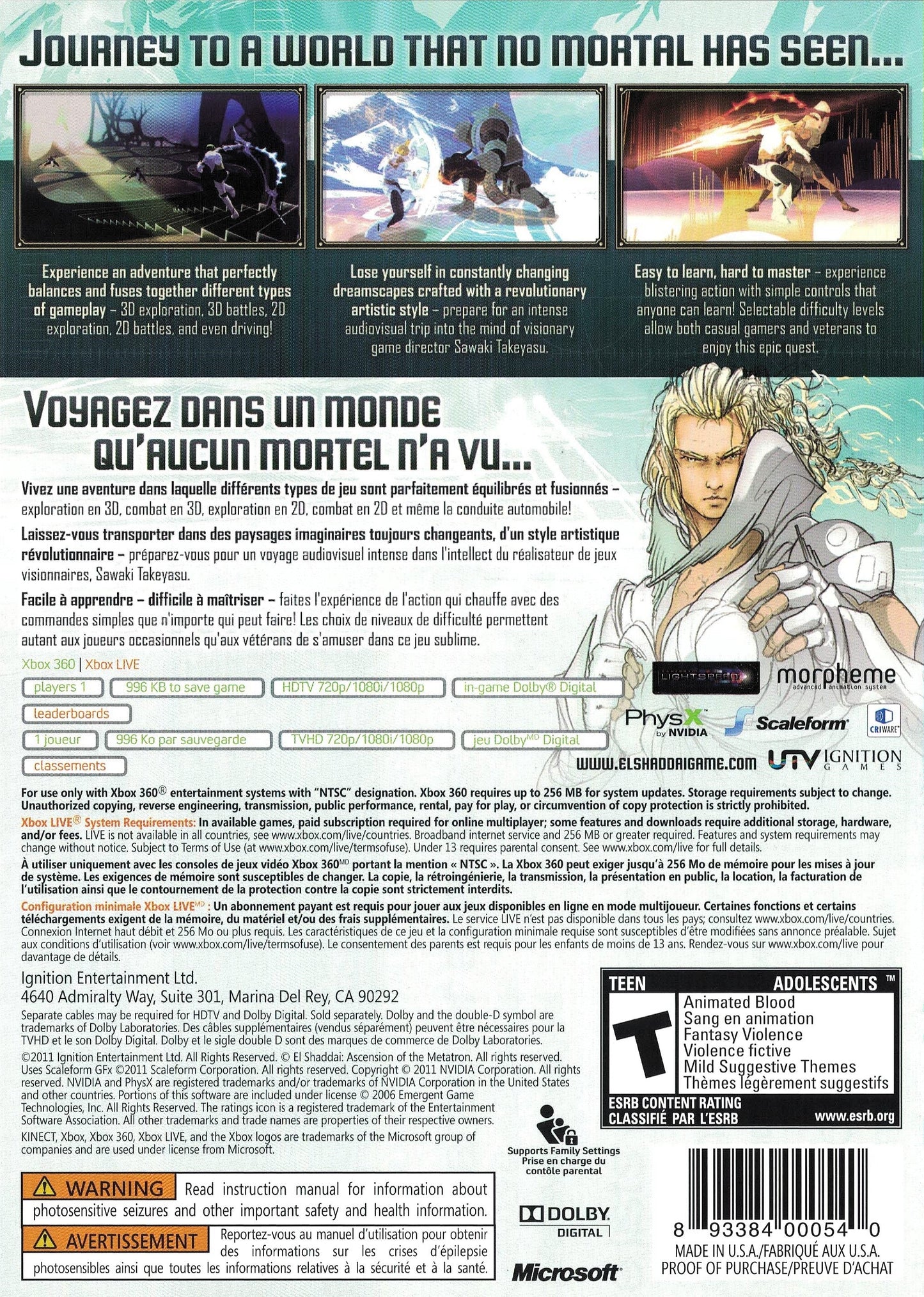 El Shaddai: Ascension of the Metatron Xbox 360