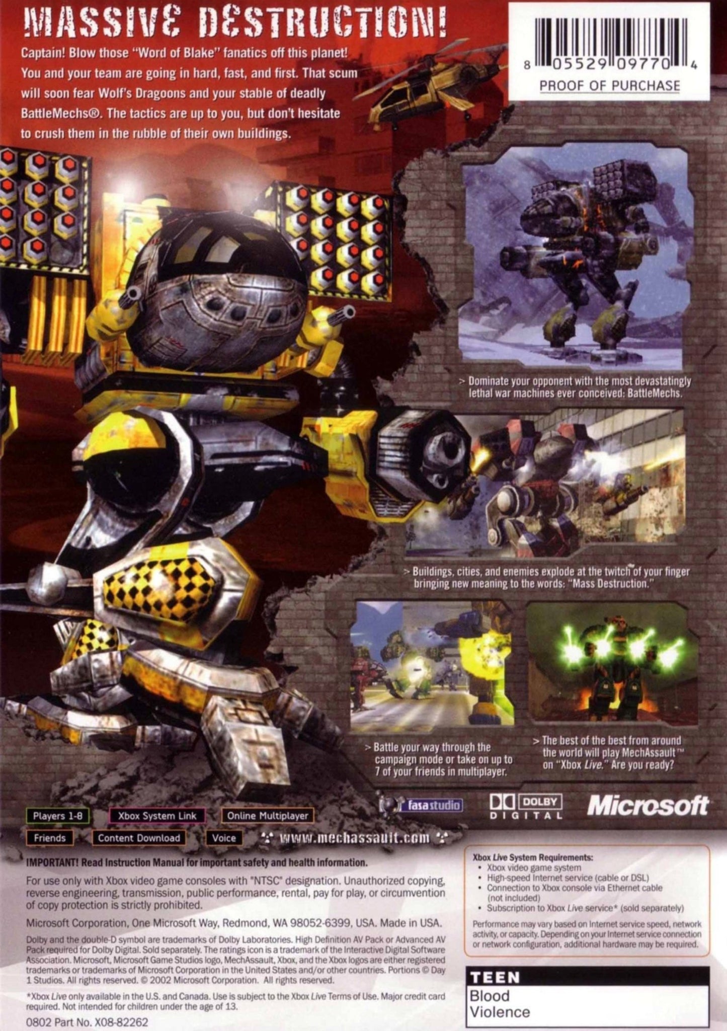 MechAssault Xbox