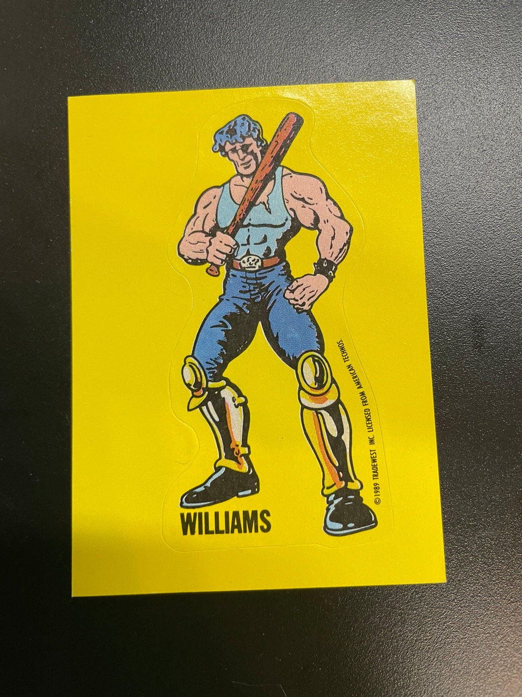 1989 Topps Nintendo Yellow Sticker Tips Cards ( DOUBLE DRAGON # 29) (WILLIAMS)