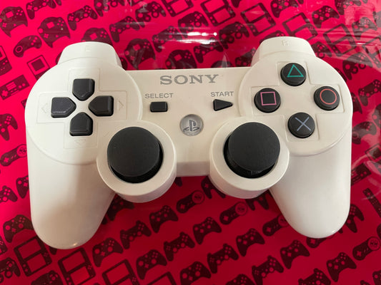 White Sony PS3 DualShock 3 Wireless Controller Playstation 3