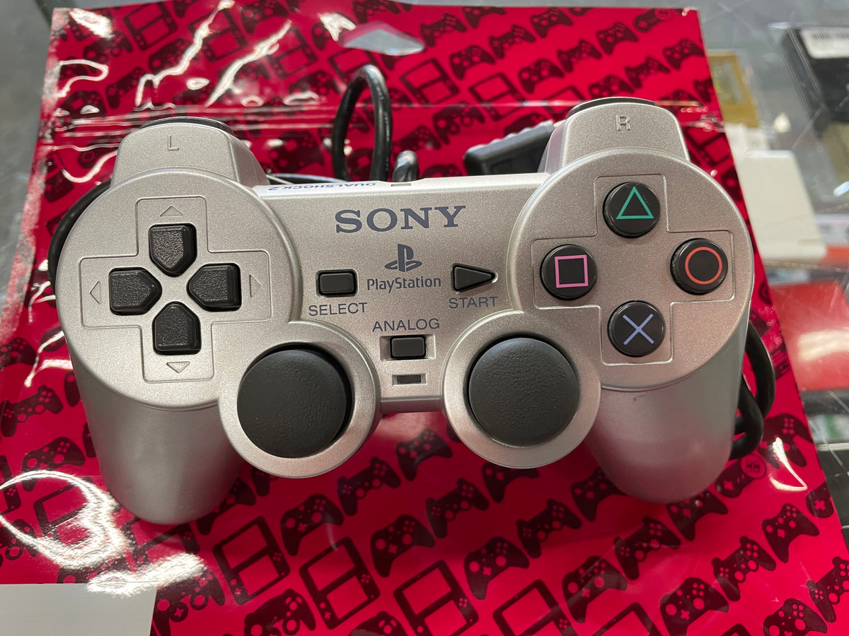 Silver Sony Playstation 2 Controller Dualshock 2