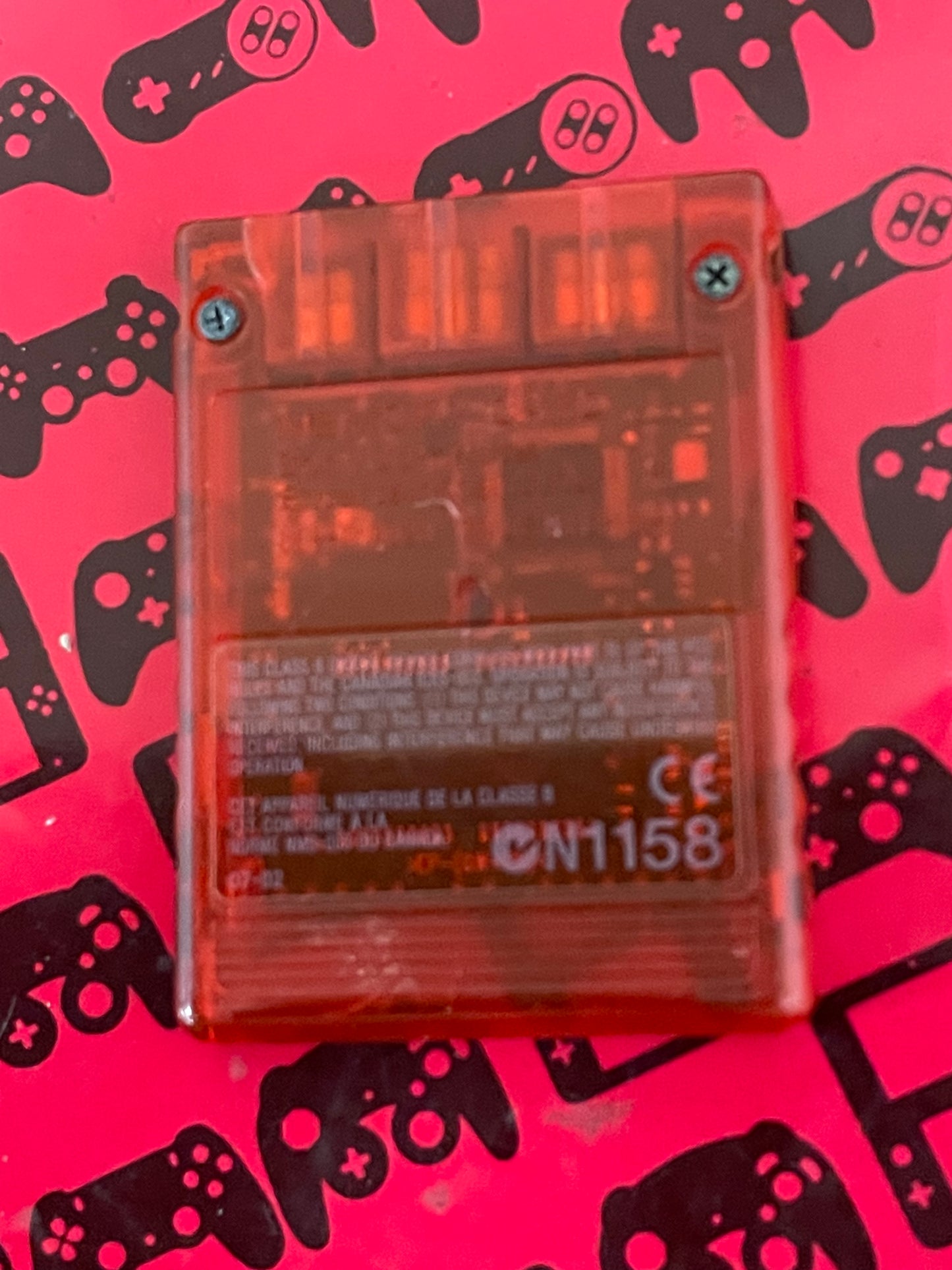 Crimson Red 8Mb Memory Card Sony MagicGate Playstation 2