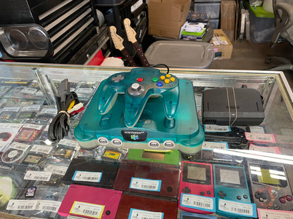 Ice Blue & Clear White Nintendo 64 System JP Nintendo 64