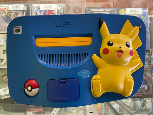 Pikachu Blue Console JP Modded Nintendo 64