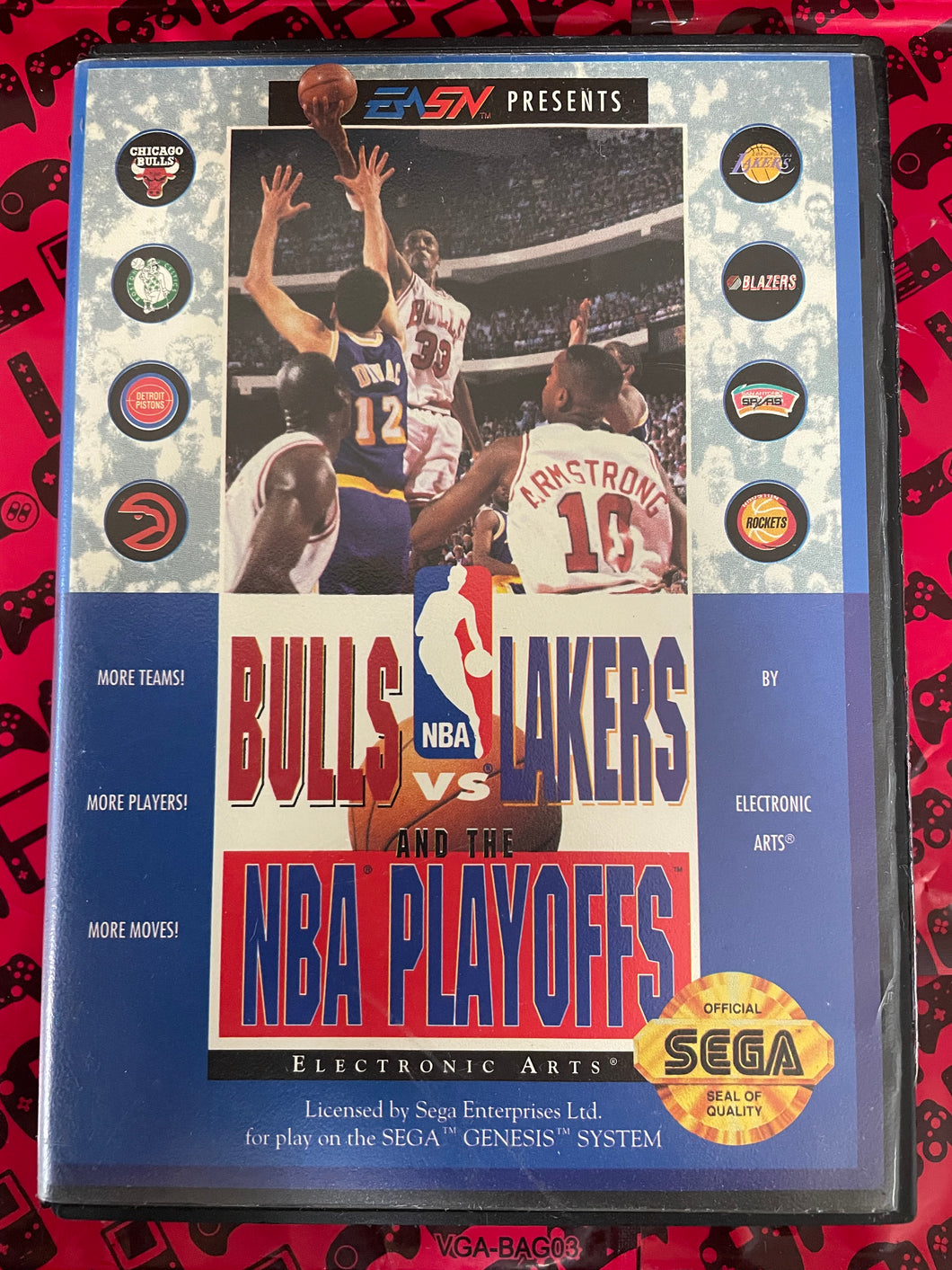 Bulls Vs Lakers And The NBA Playoffs Sega Genesis No Manual