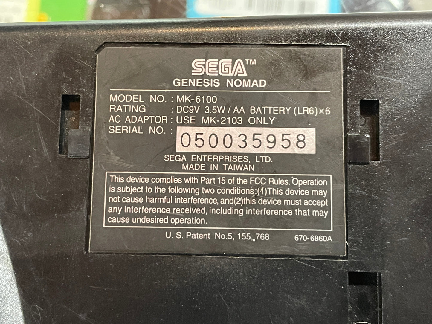 Sega Nomad Sega Genesis