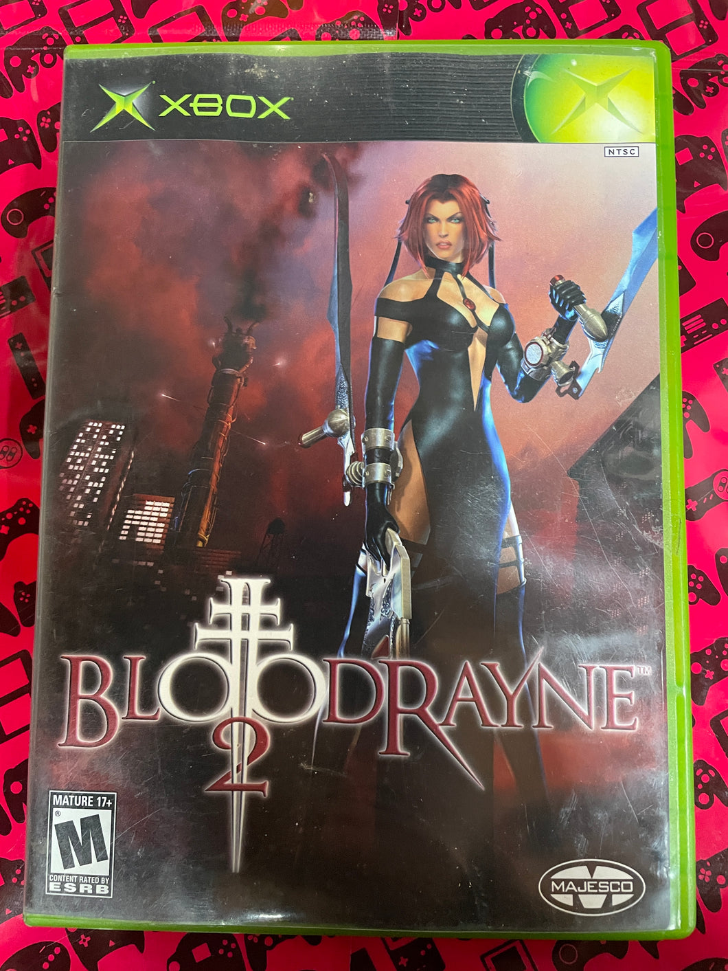BloodRayne 2 Xbox Complete Water Damage Back Cover Art