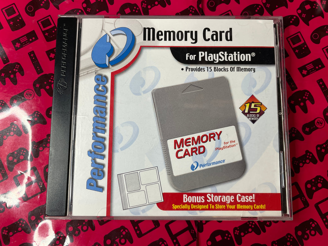 Performance Memory Card for PlayStation 15 Blocks of Memory Includes Case