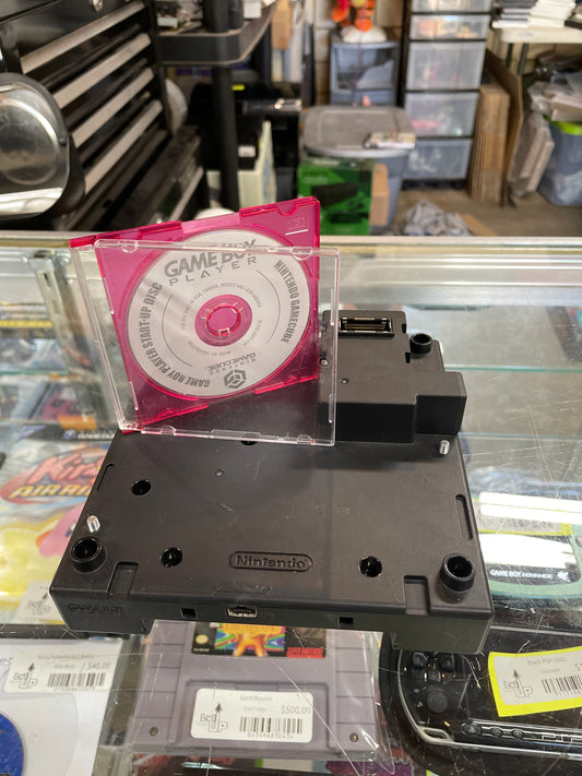Black Gameboy Player with Startup Disc Gamecube