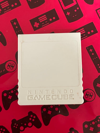 White 64MB 1019 Block Memory Card (DOL-020) Gamecube