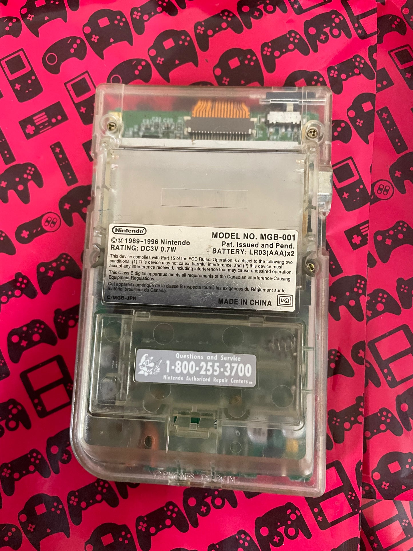 Clear Game Boy Pocket (MGB-001) GameBoy
