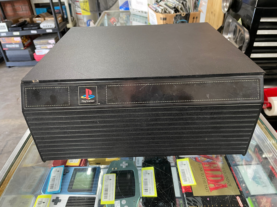Vintage Sony PlayStation 1 PS1 30 Game Black Storage Wooden Drawer Case